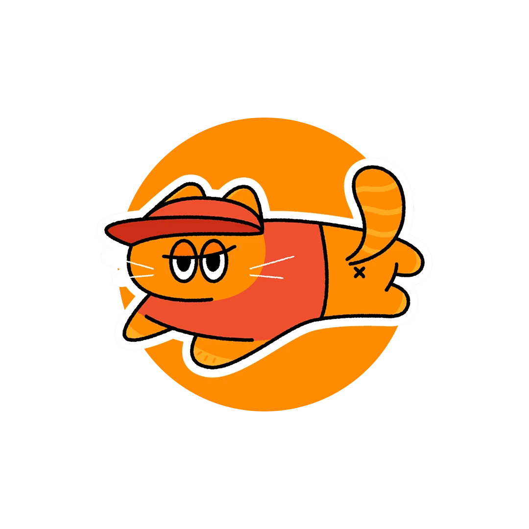 Running cat illustration