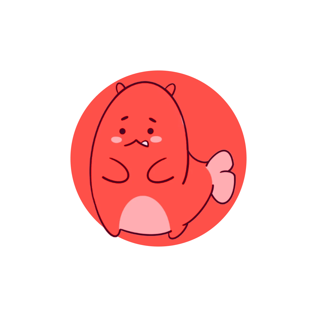 Shy hamster illustration