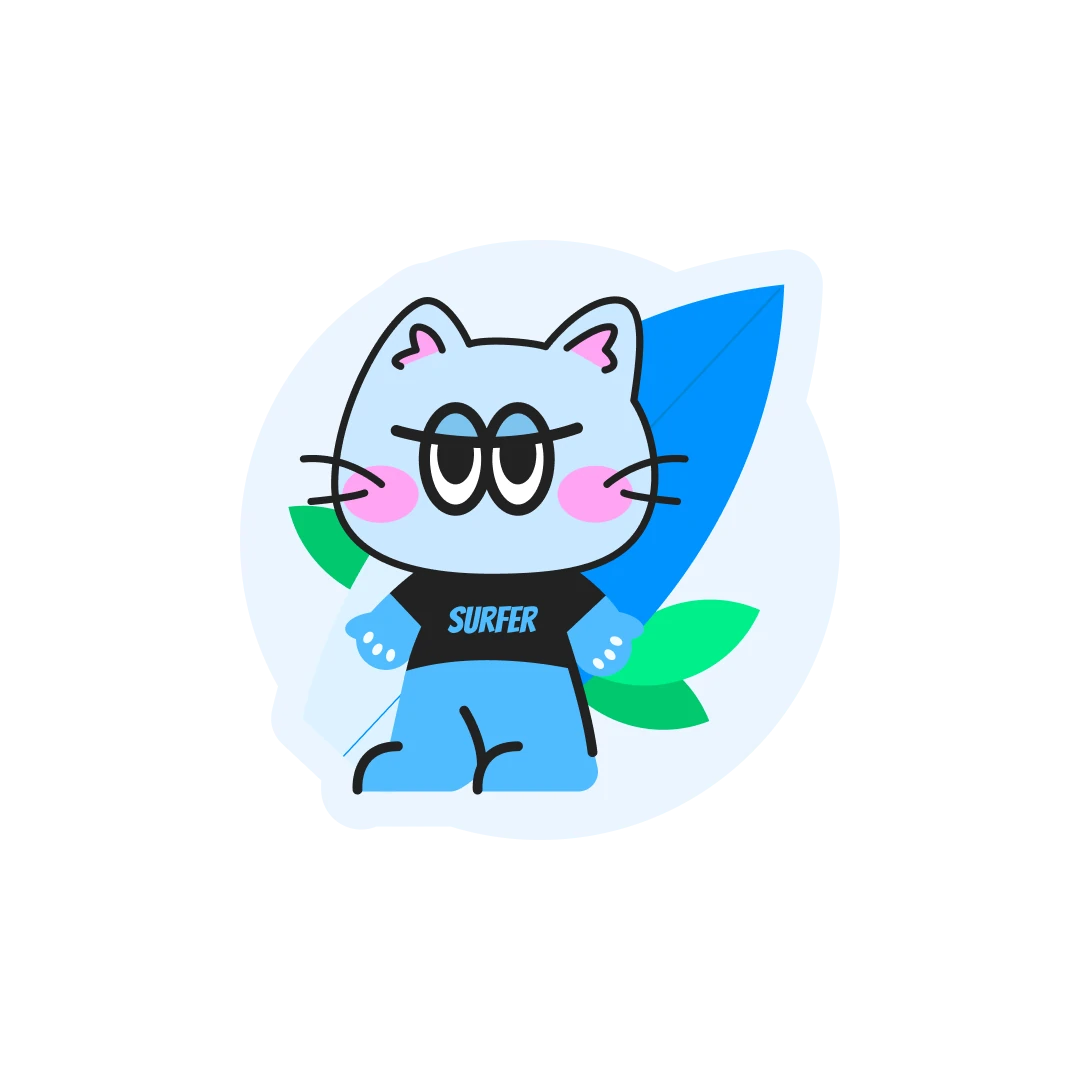Surfer cat illustration