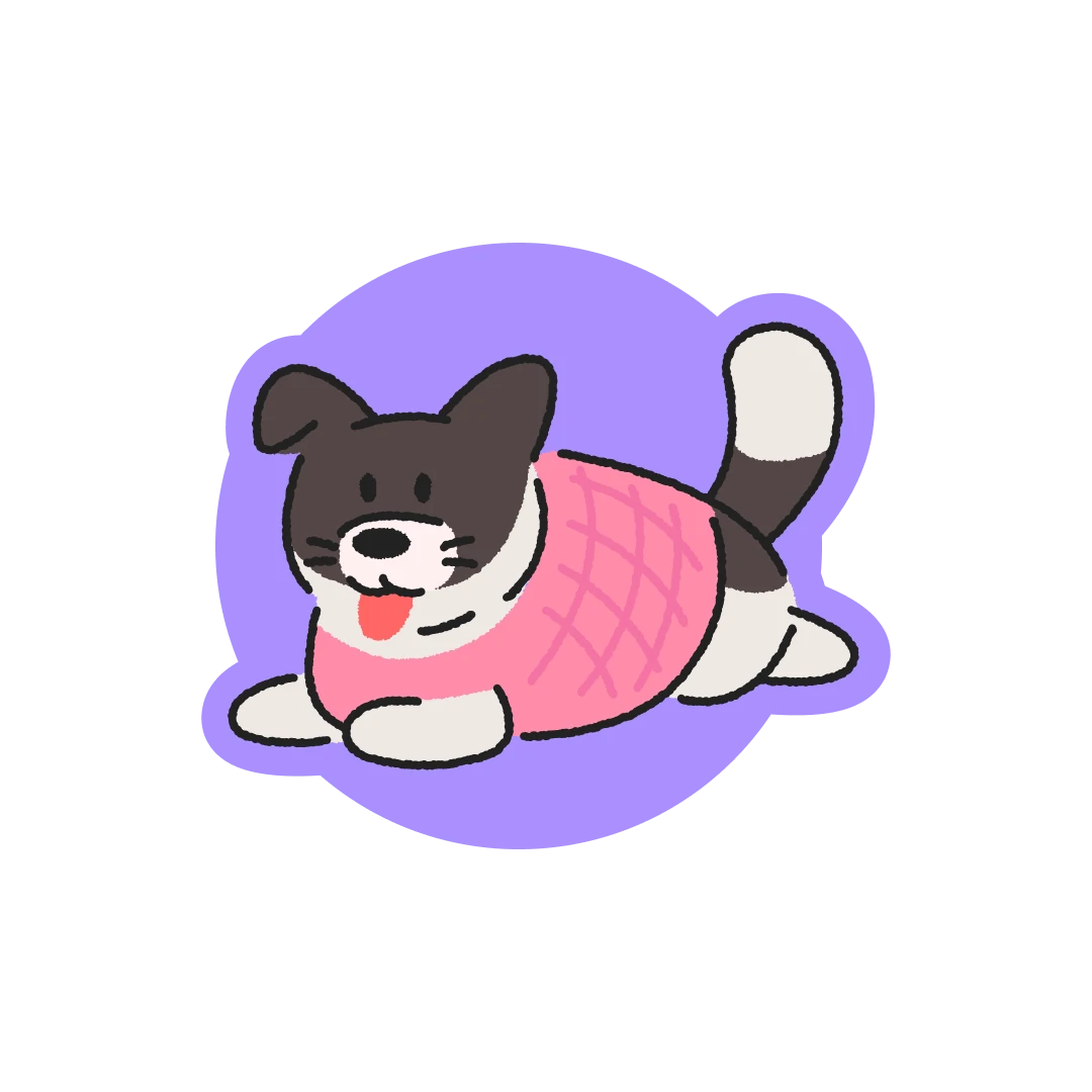 Sweater puppy illustration
