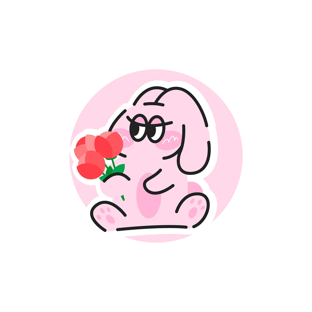 Tulip bunny illustration