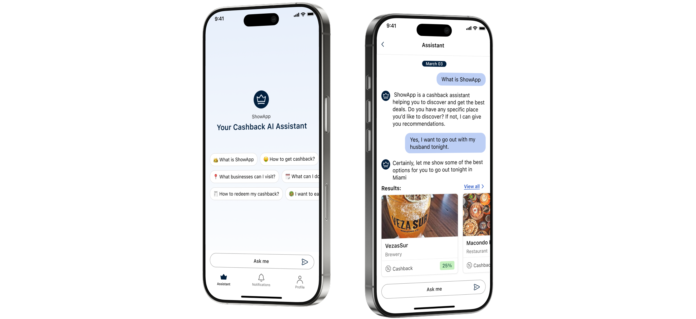 AI assistant interface showing personalized deal recommendations