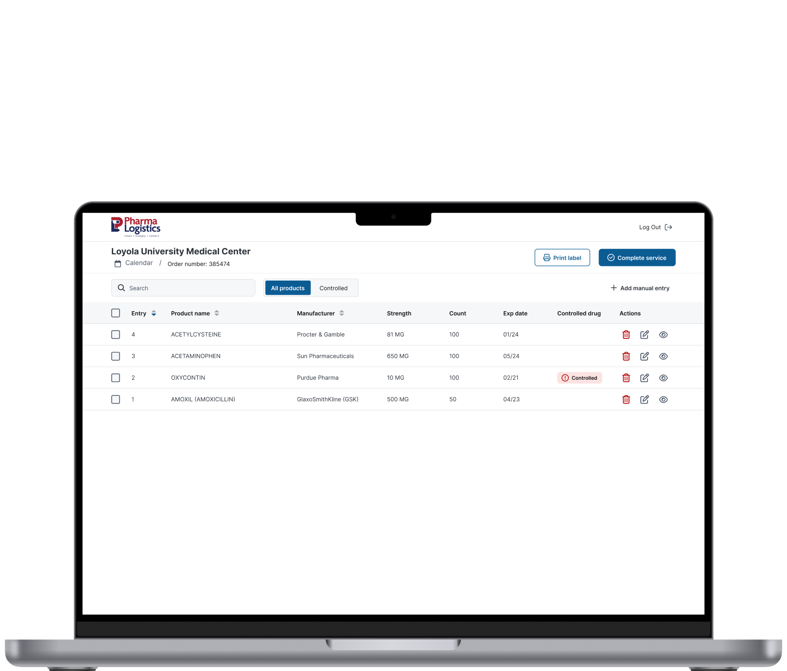 On-site app data management
