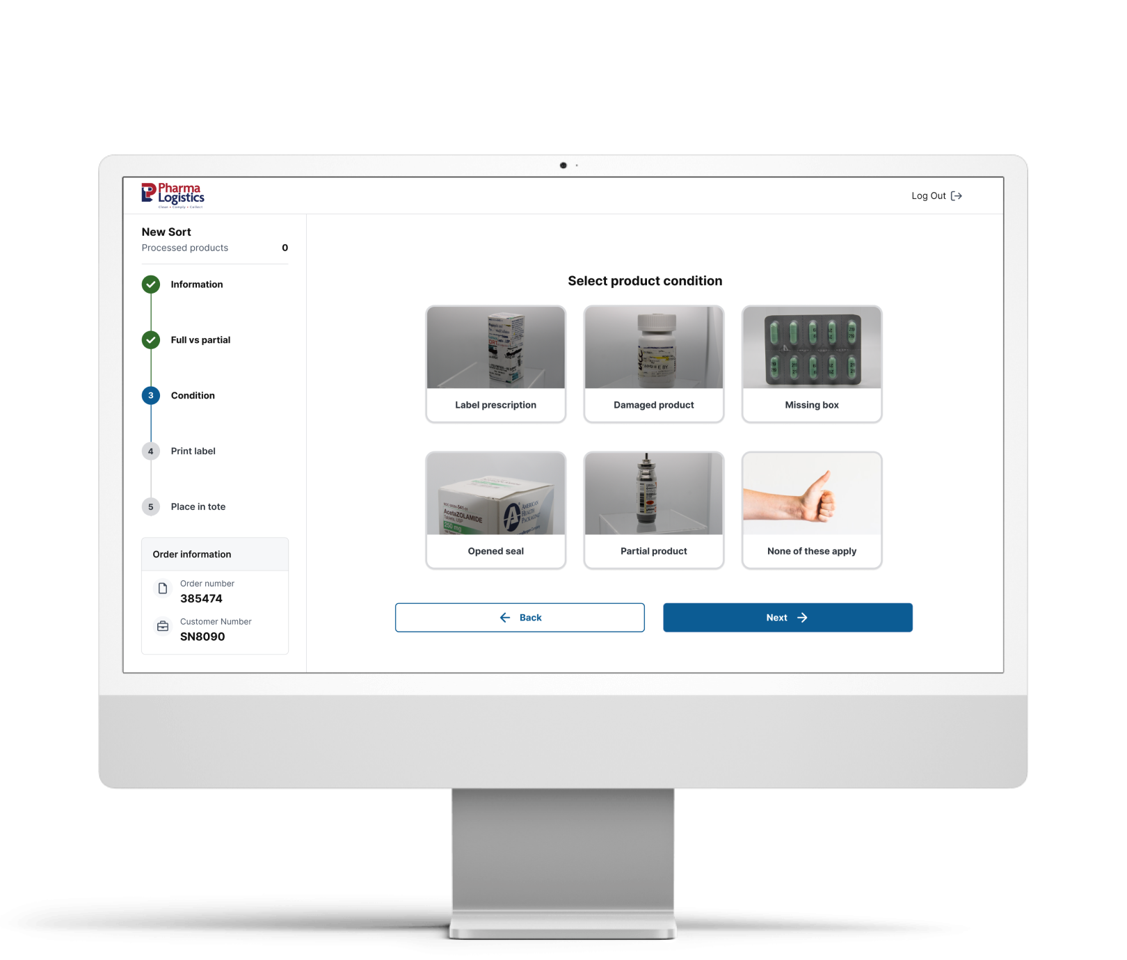 Visual recognition — product condition imagery