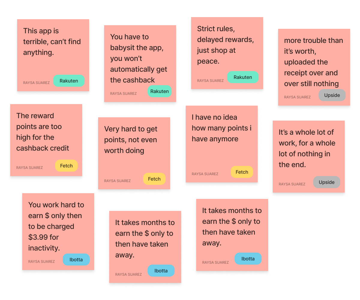 User quotes from research interviews