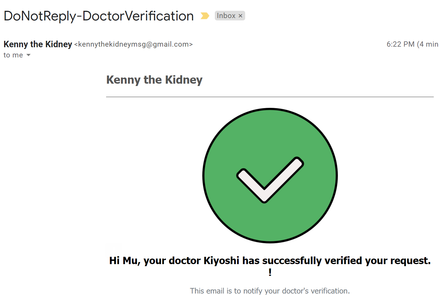 Patient know Verification