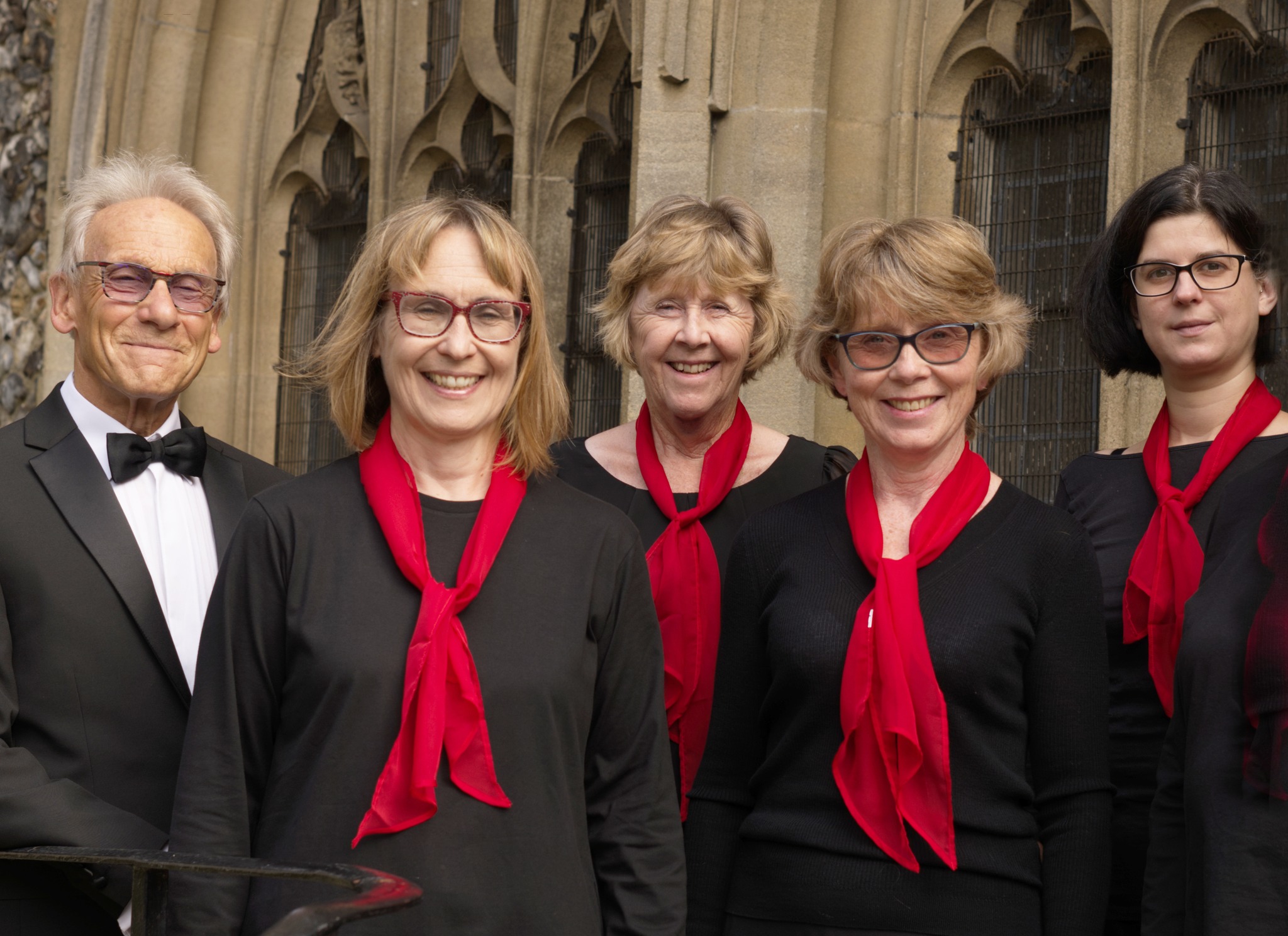 Members of the Portsmouth Choral Union outside of St Mary's Church