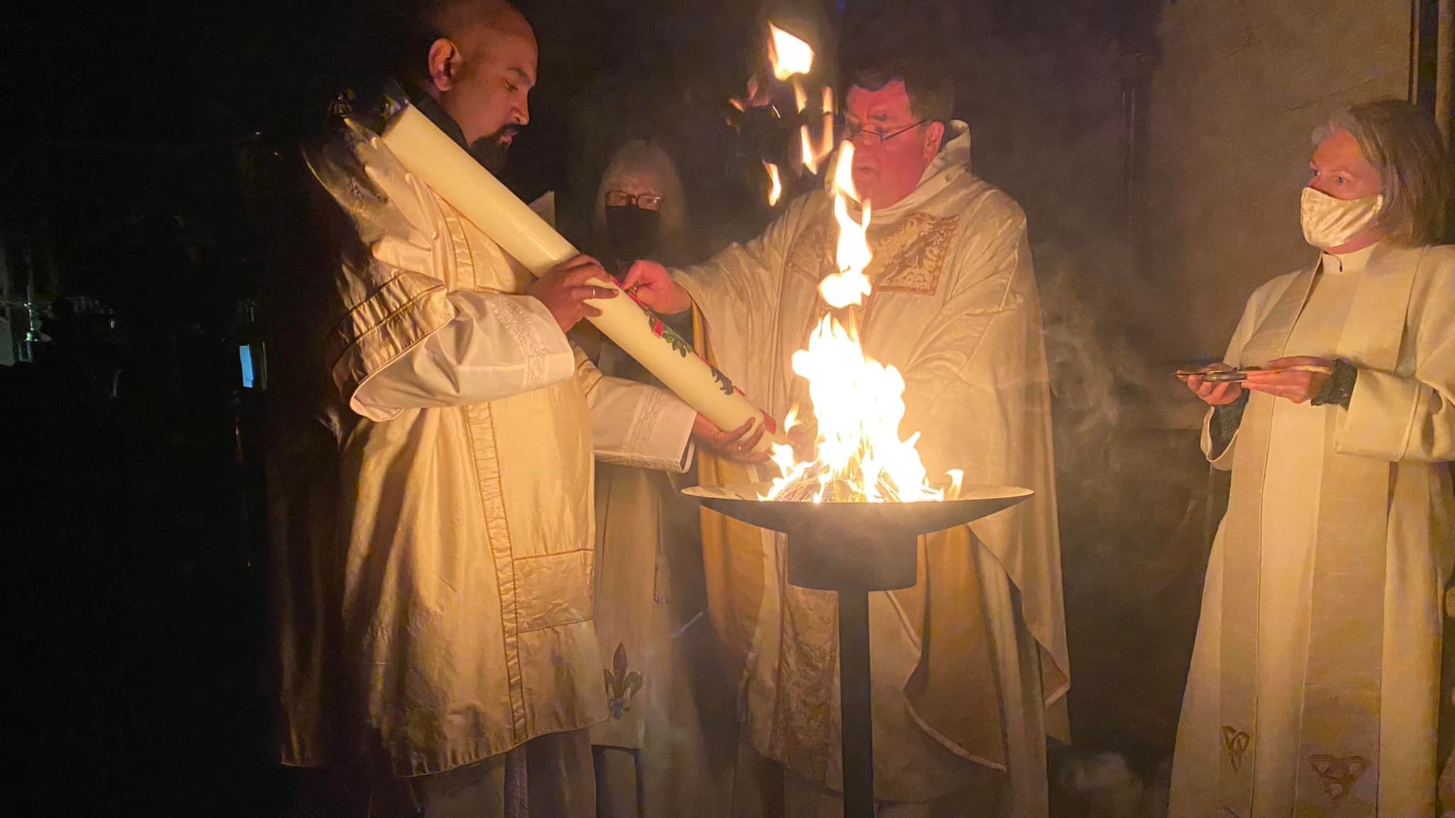 The fire at the start of the First Mass