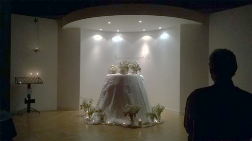 Veiled font at St Faith's