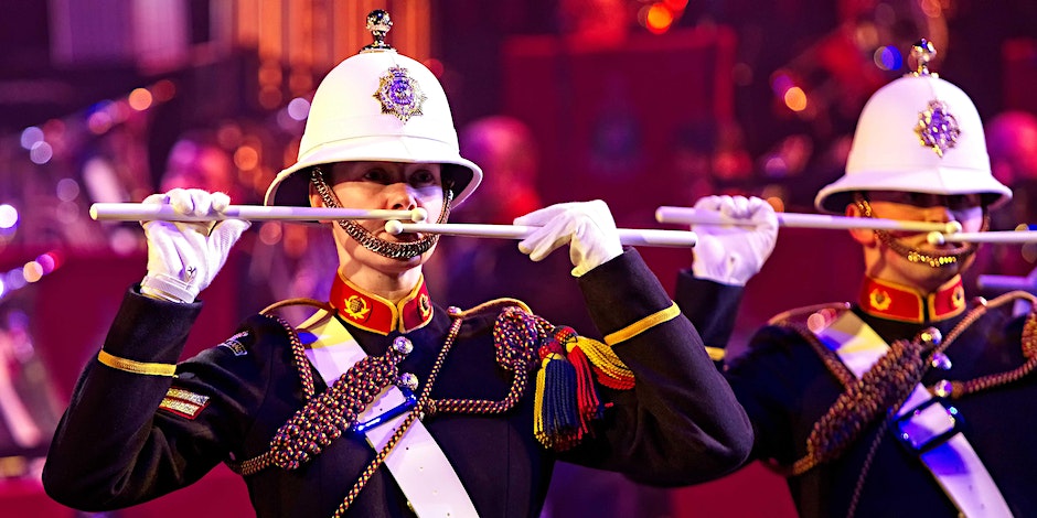 A Royal Marines' drummer