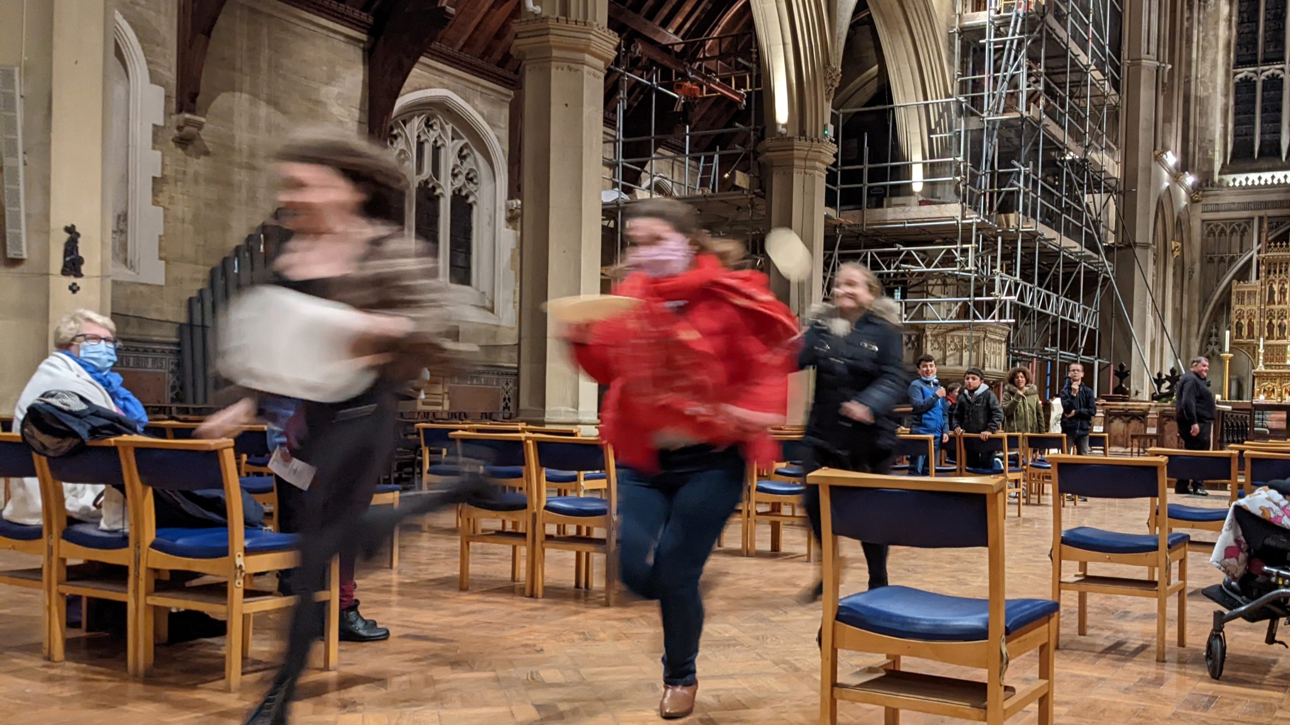 Pancake races on Shrove Tuesday