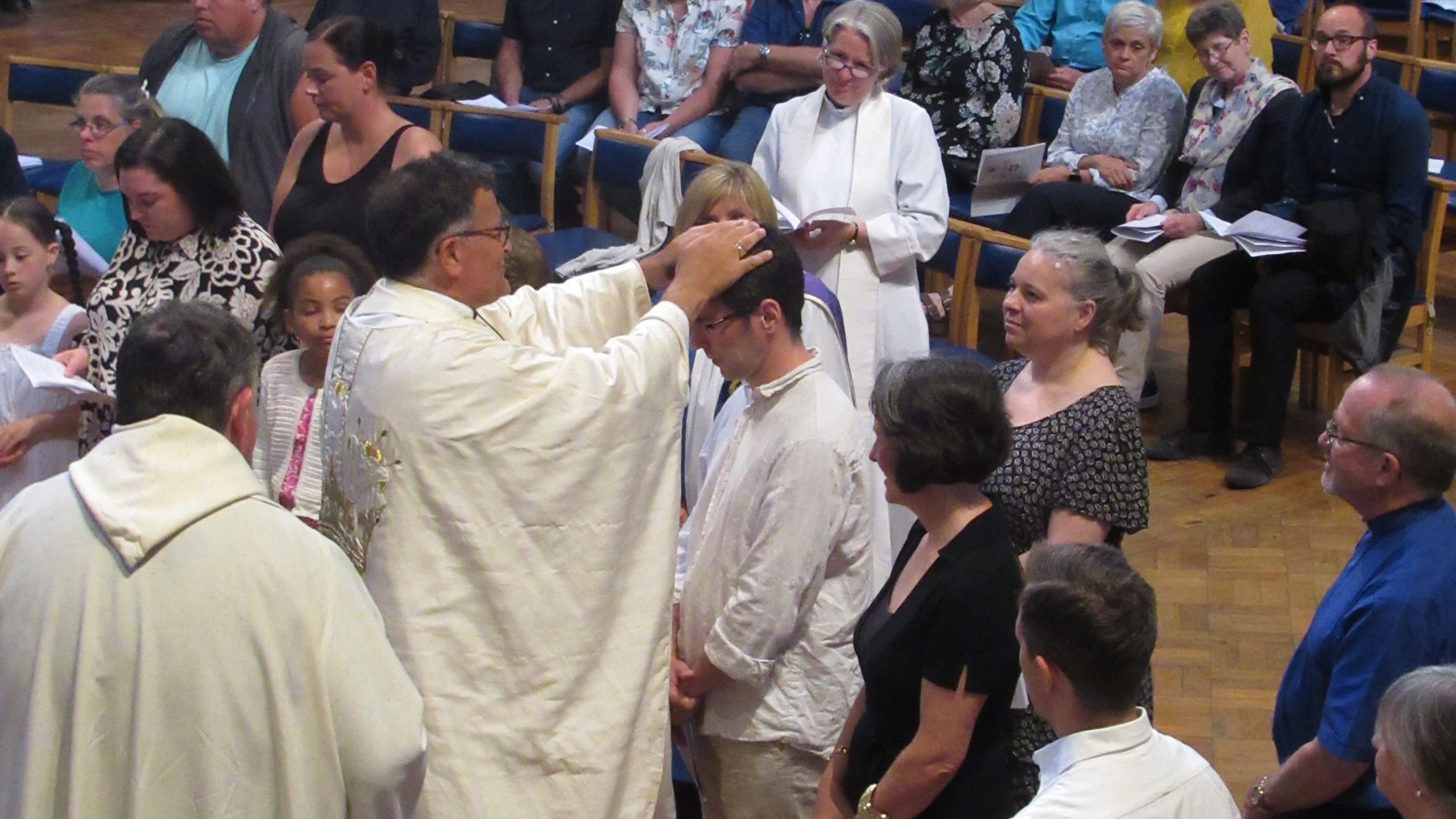 Bishop Jonathan confirming members of St Mary's Church