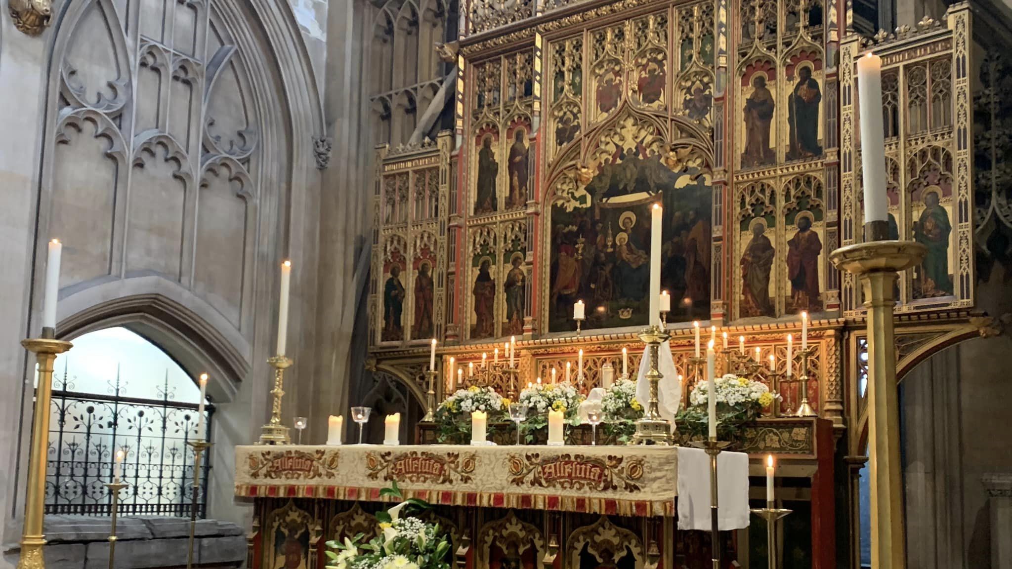 The altar on Easter Day