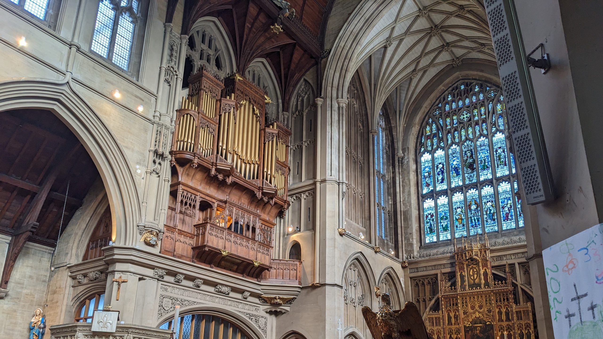 The organ at St Mary's Church