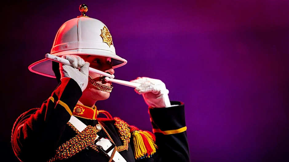 A member of the Corps of Drums