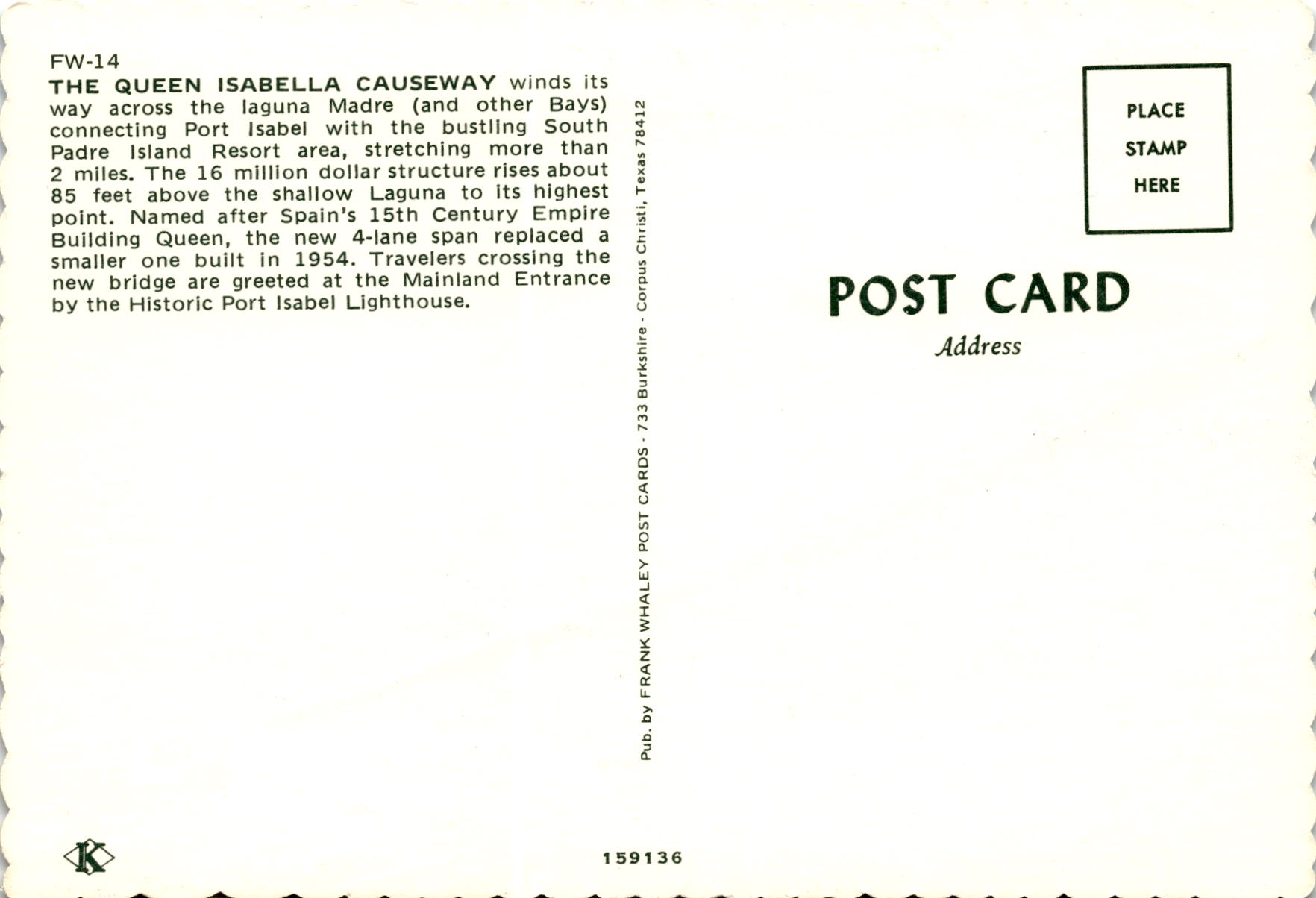 Back of Postcard