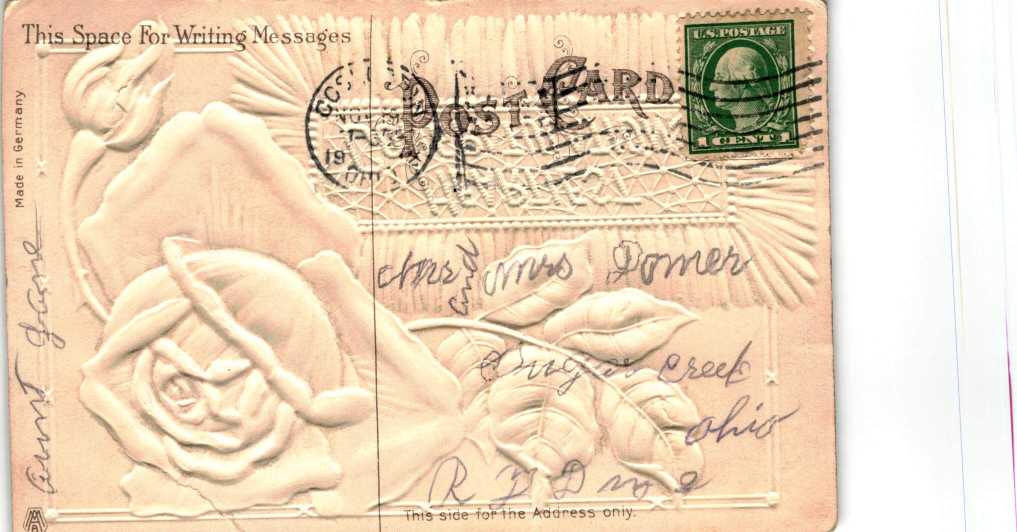 Back of Postcard