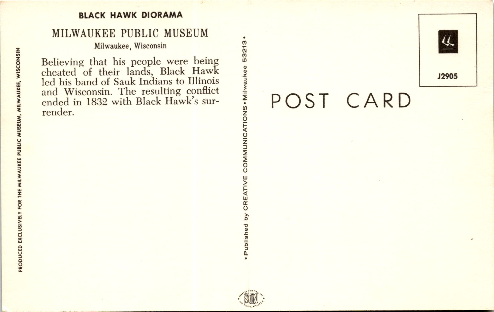 Back of Postcard