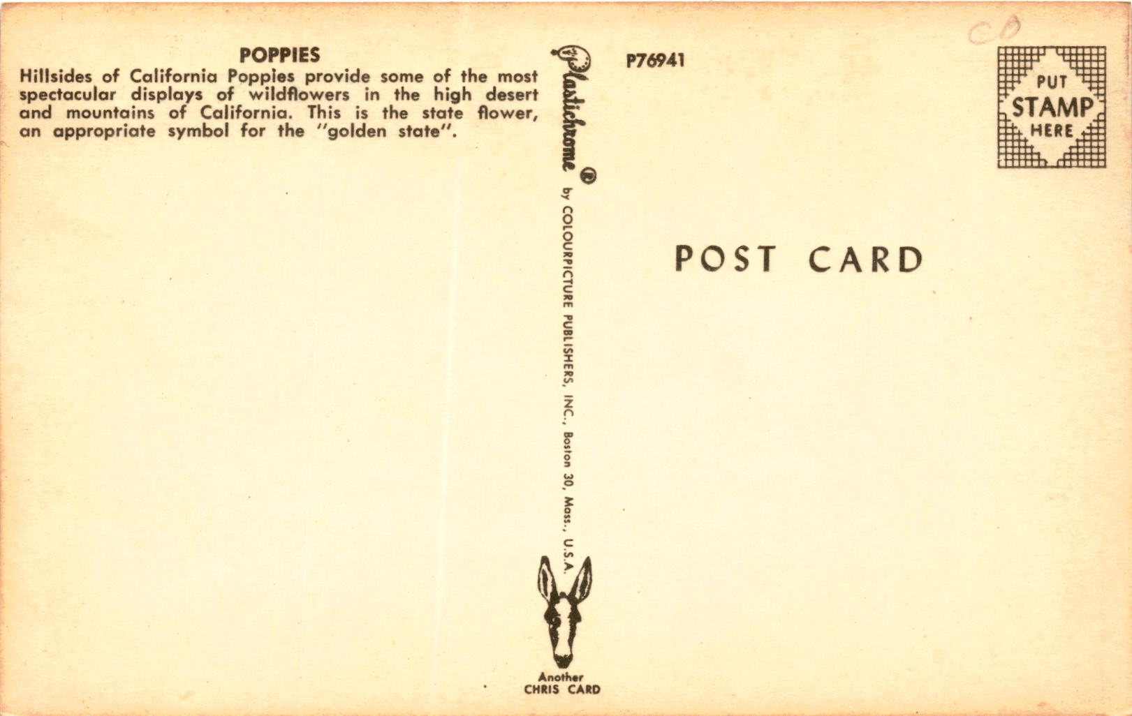 Back of Postcard