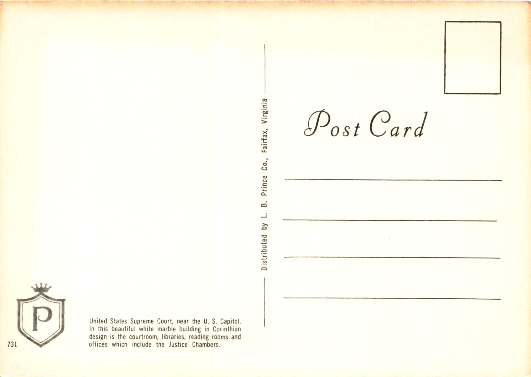 Back of Postcard