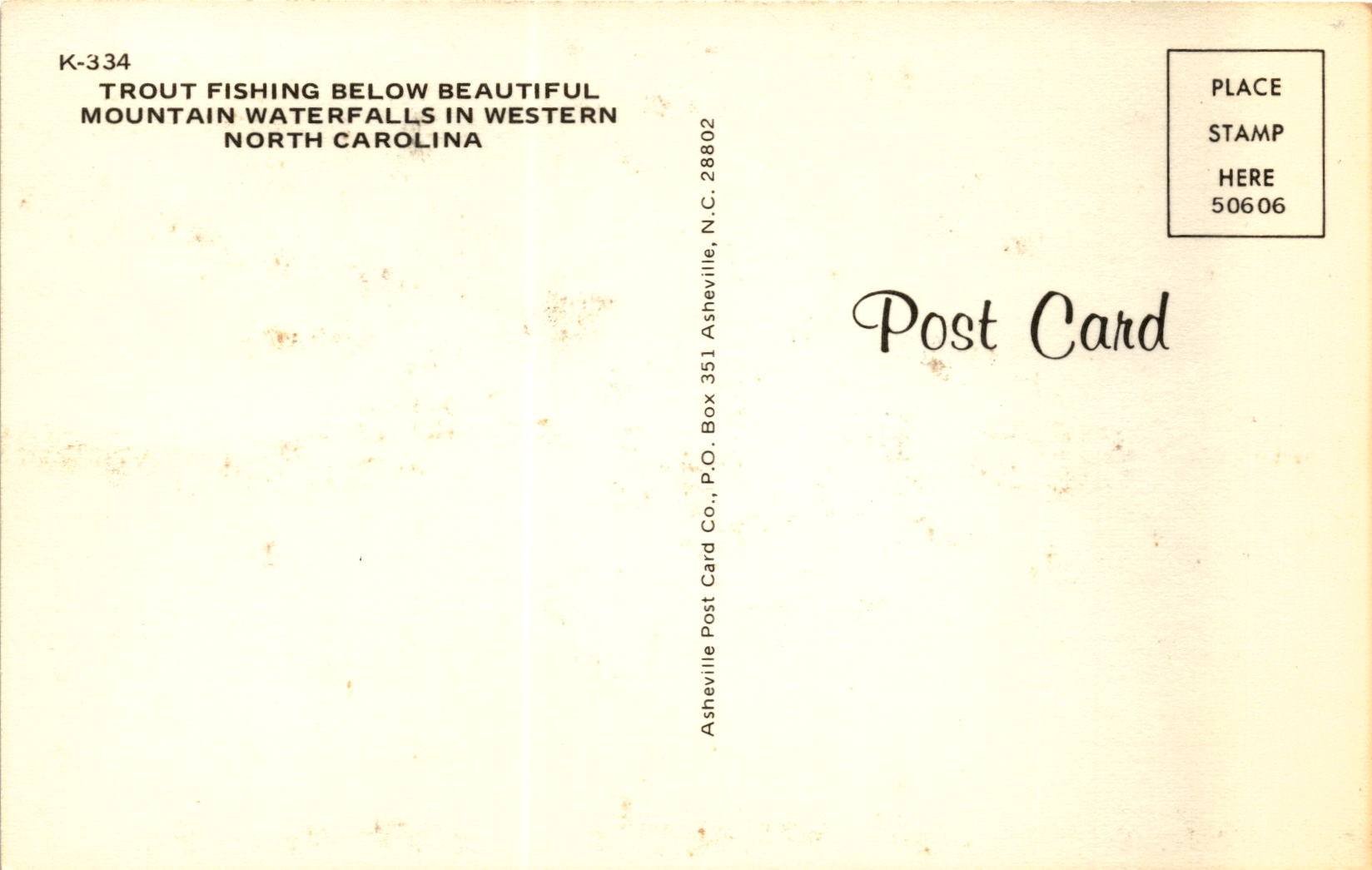 Back of Postcard