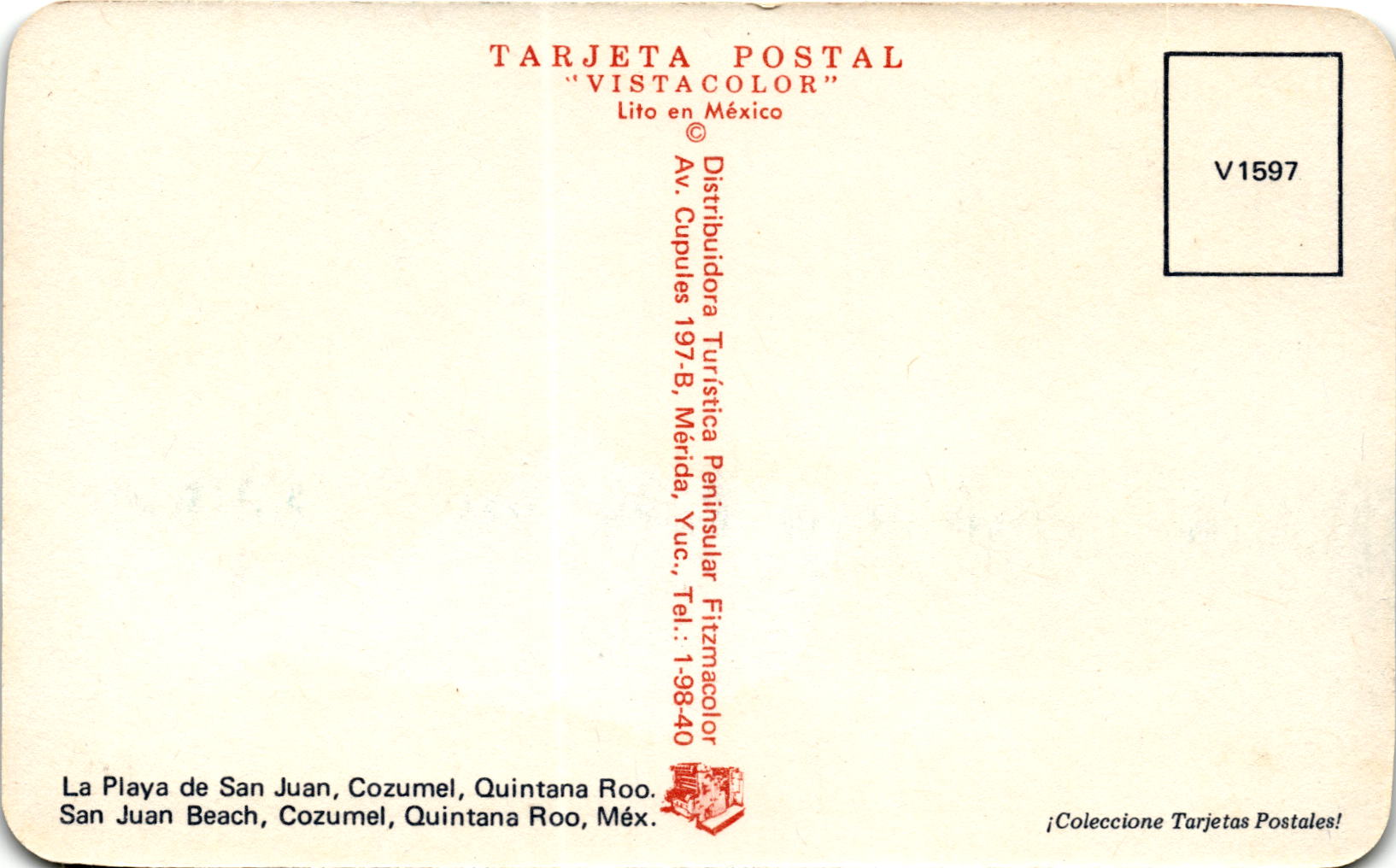 Back of Postcard