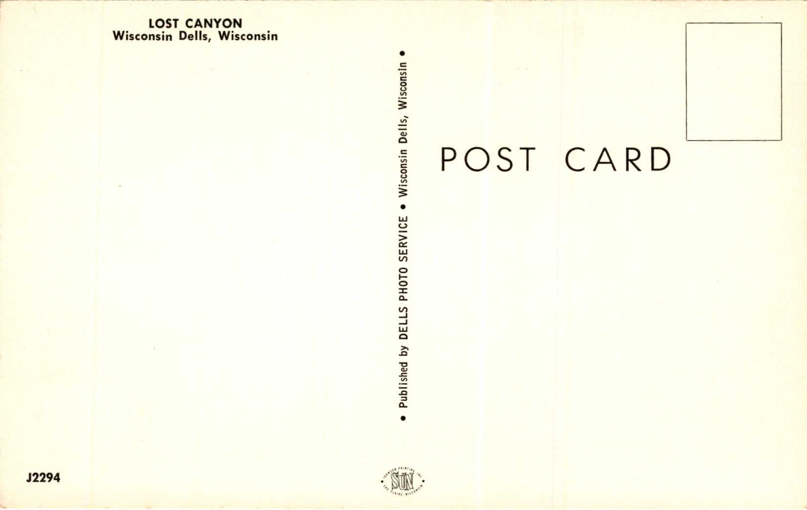 Back of Postcard