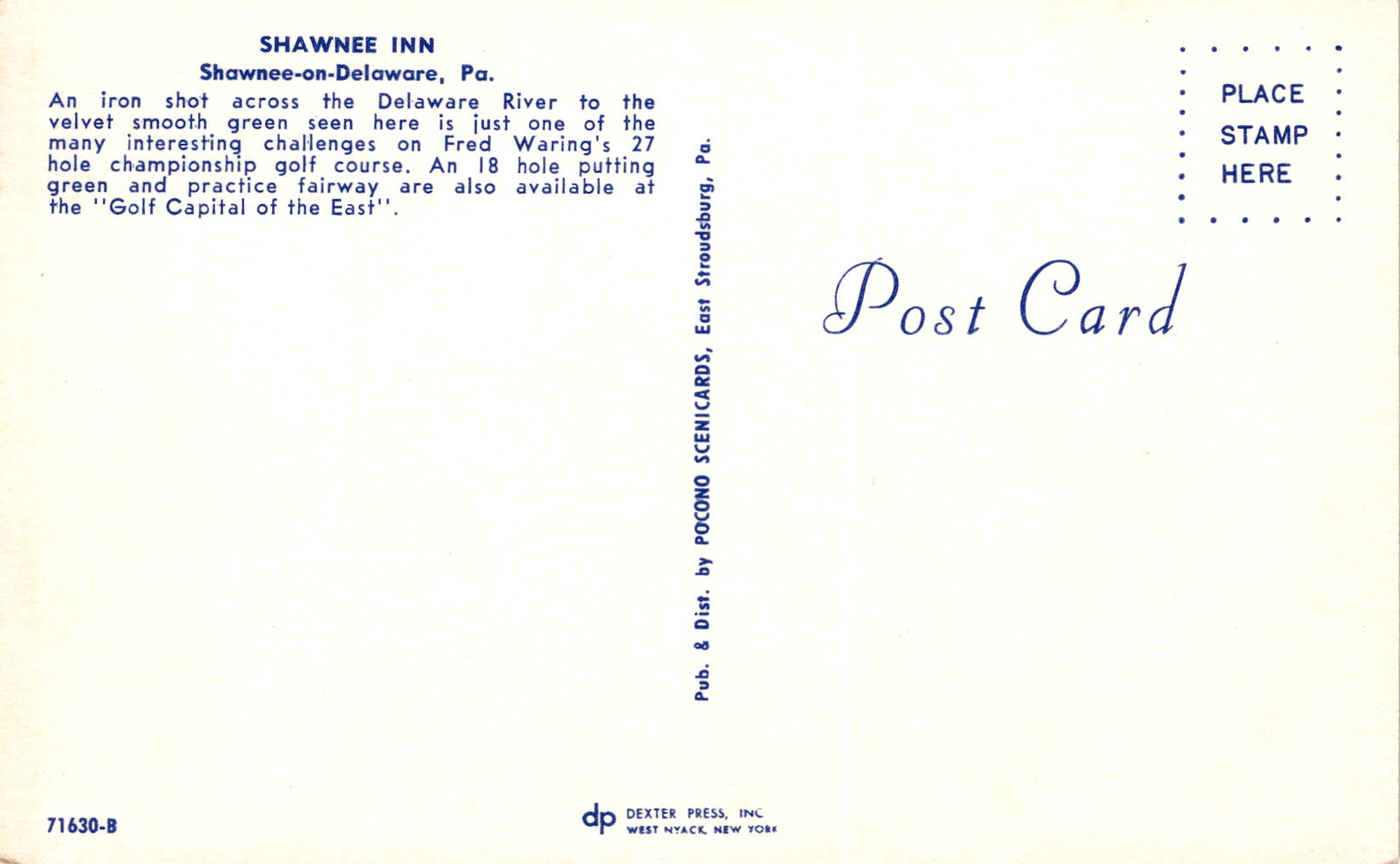Back of Postcard