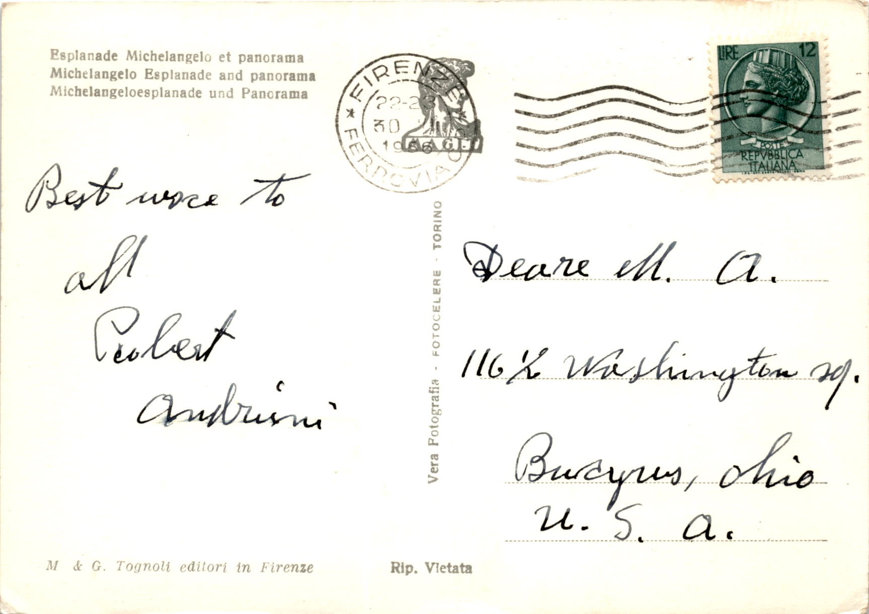 Back of Postcard