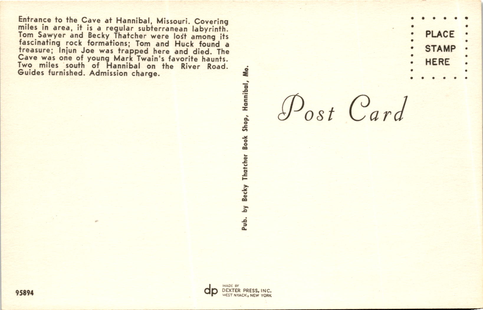 Back of Postcard