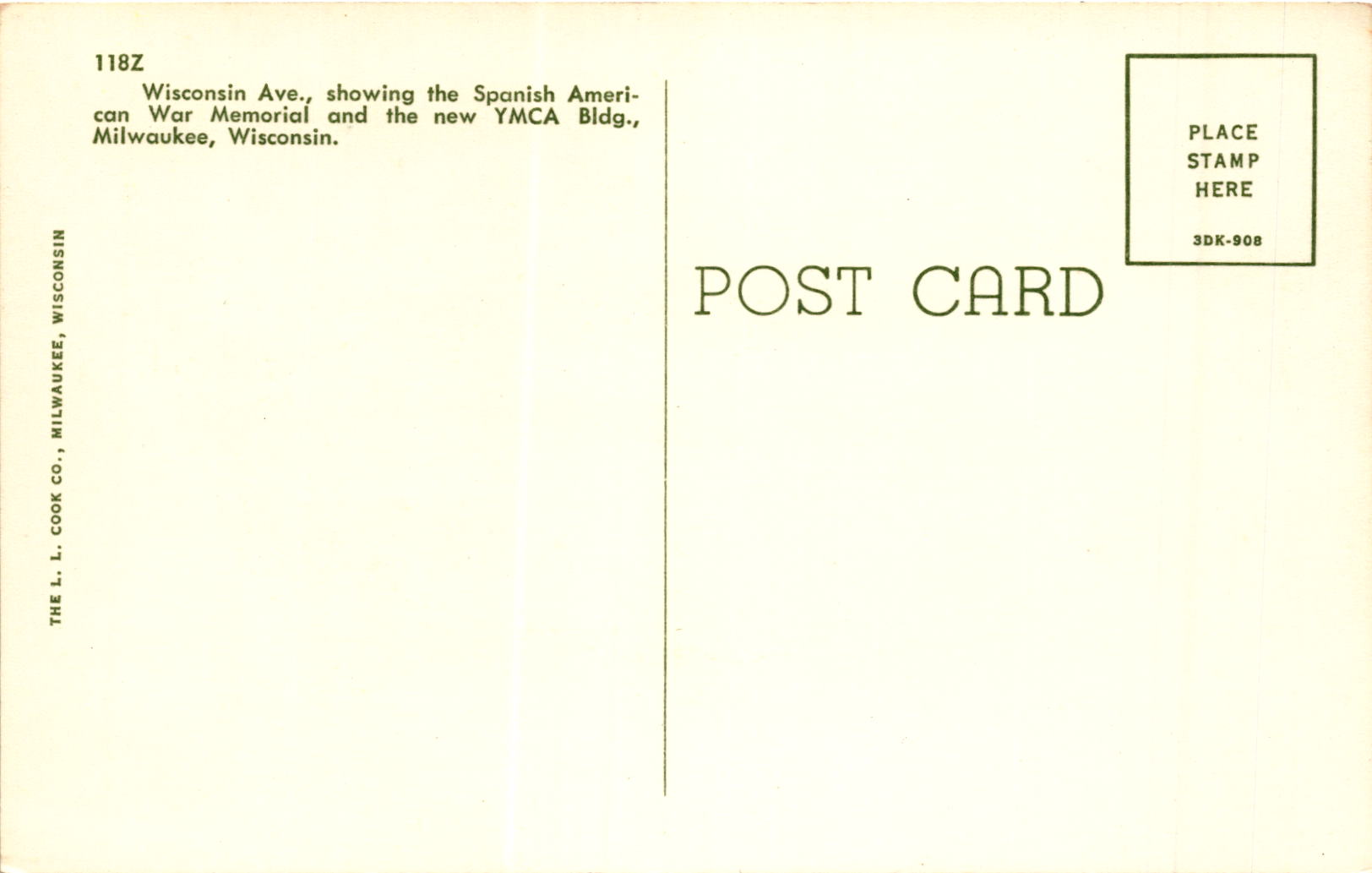 Back of Postcard