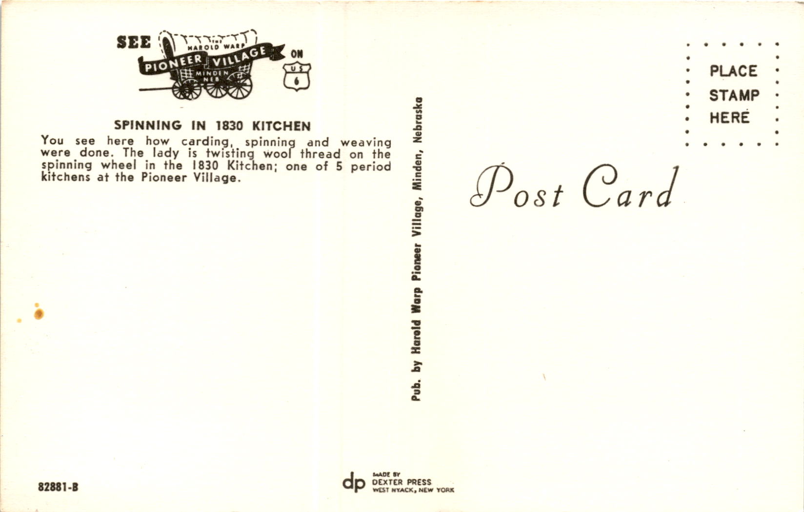 Back of Postcard