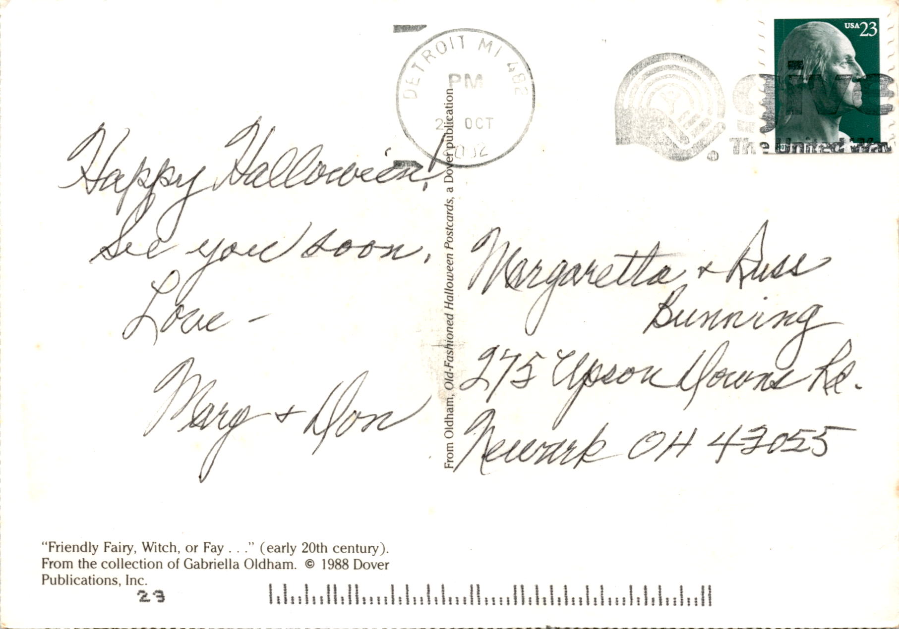 Back of Postcard