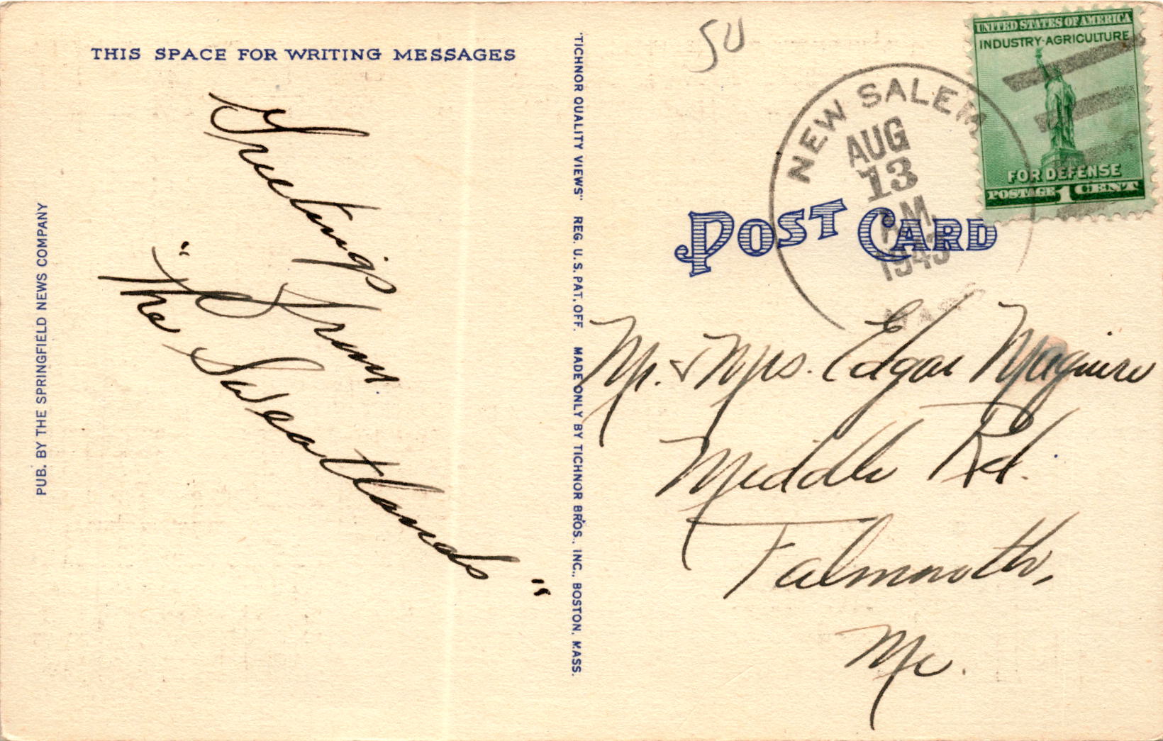 Back of Postcard