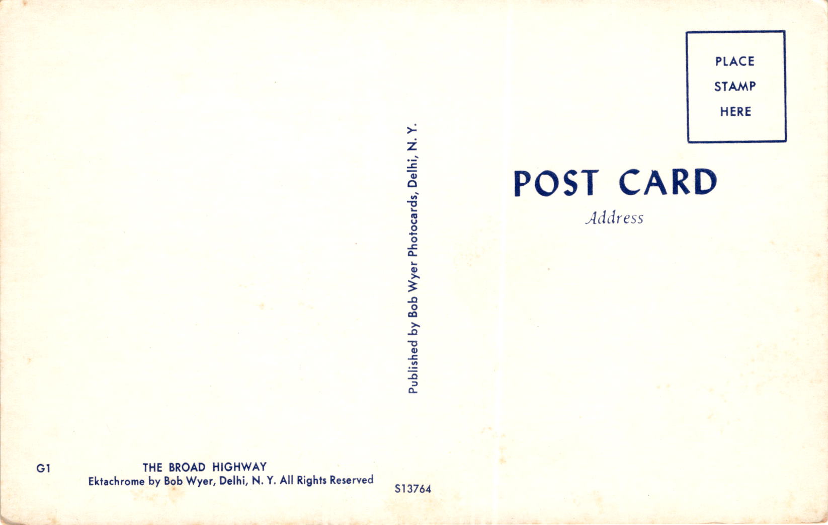 Back of Postcard