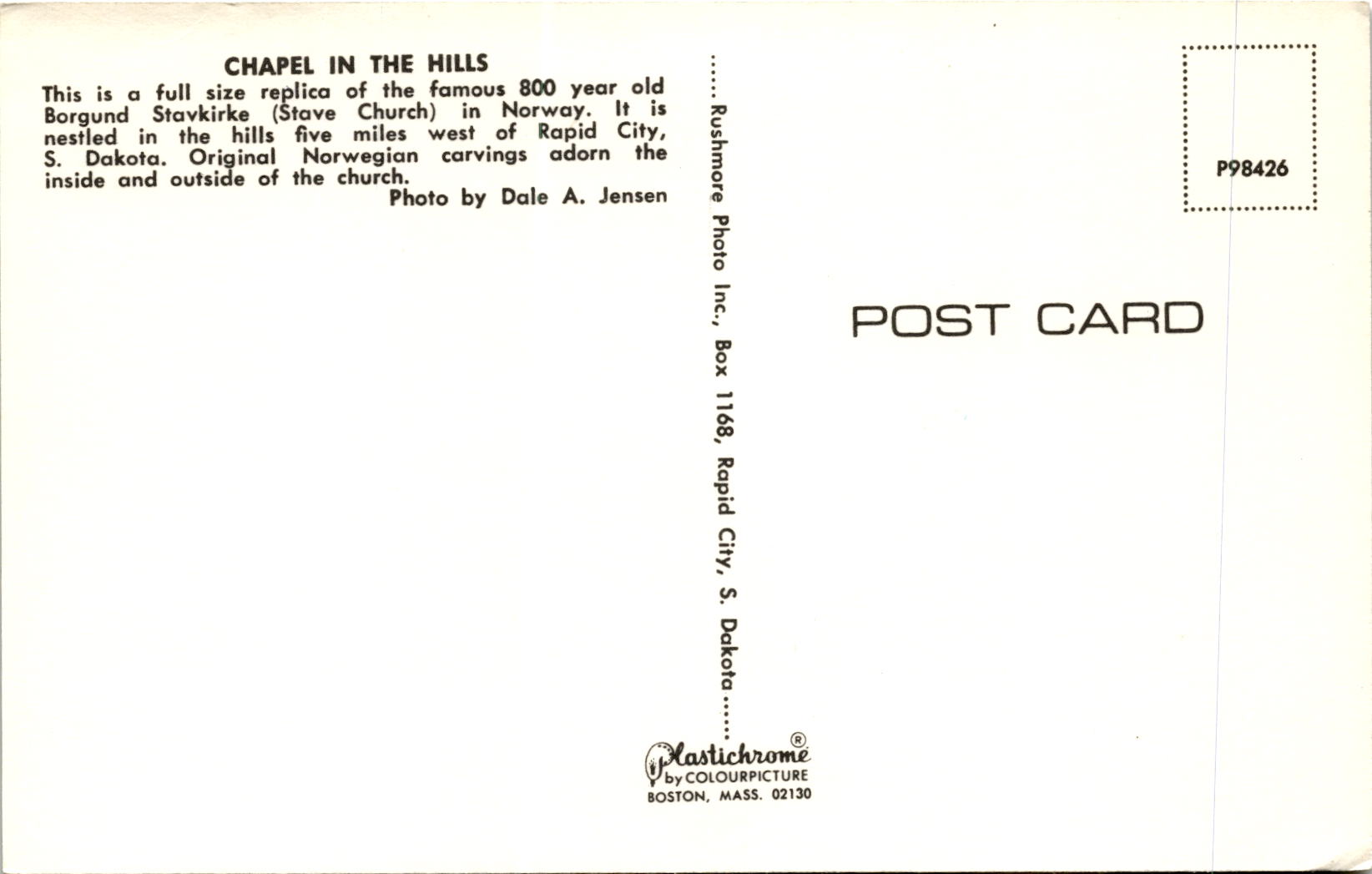 Back of Postcard