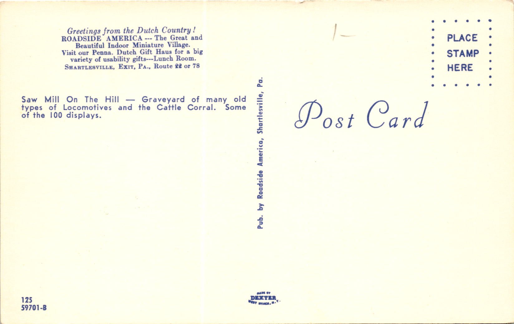 Back of Postcard
