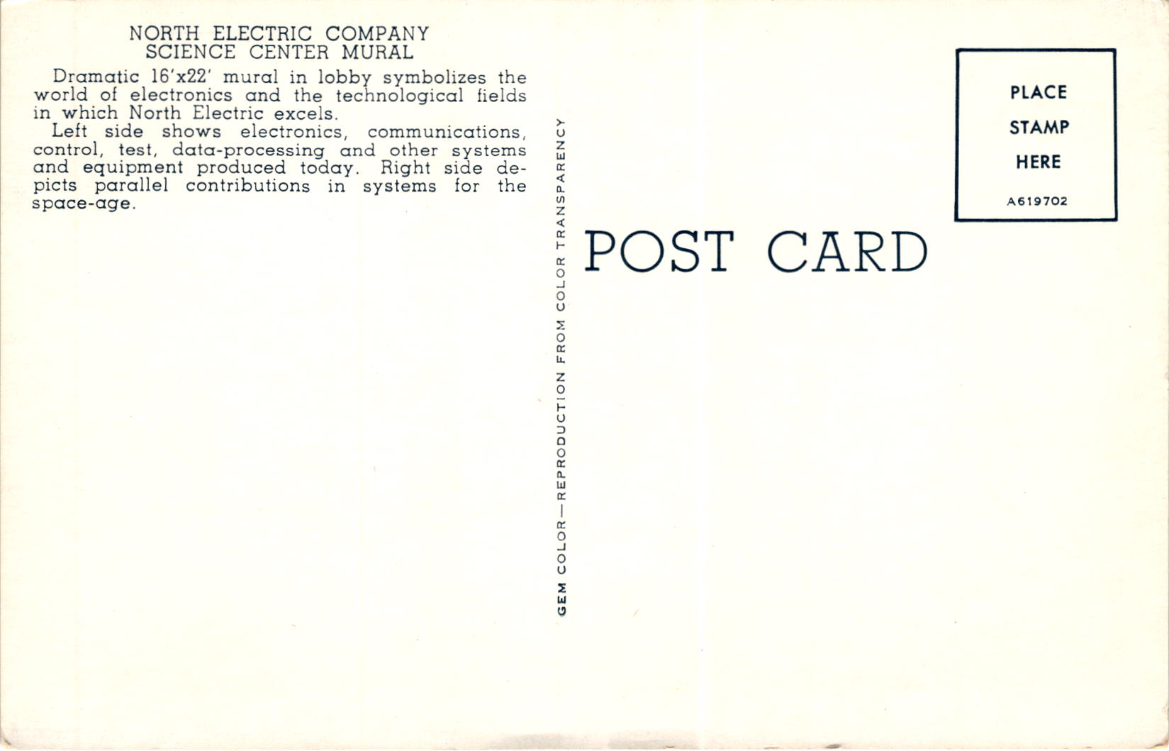Back of Postcard