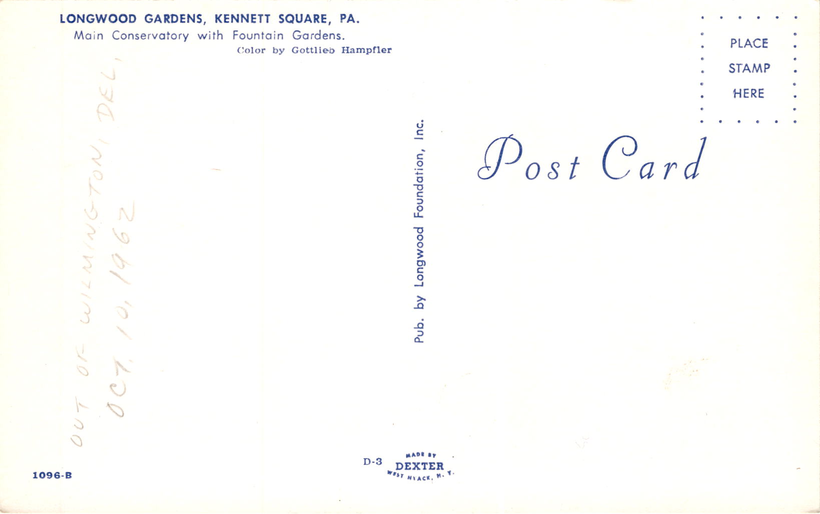 Back of Postcard