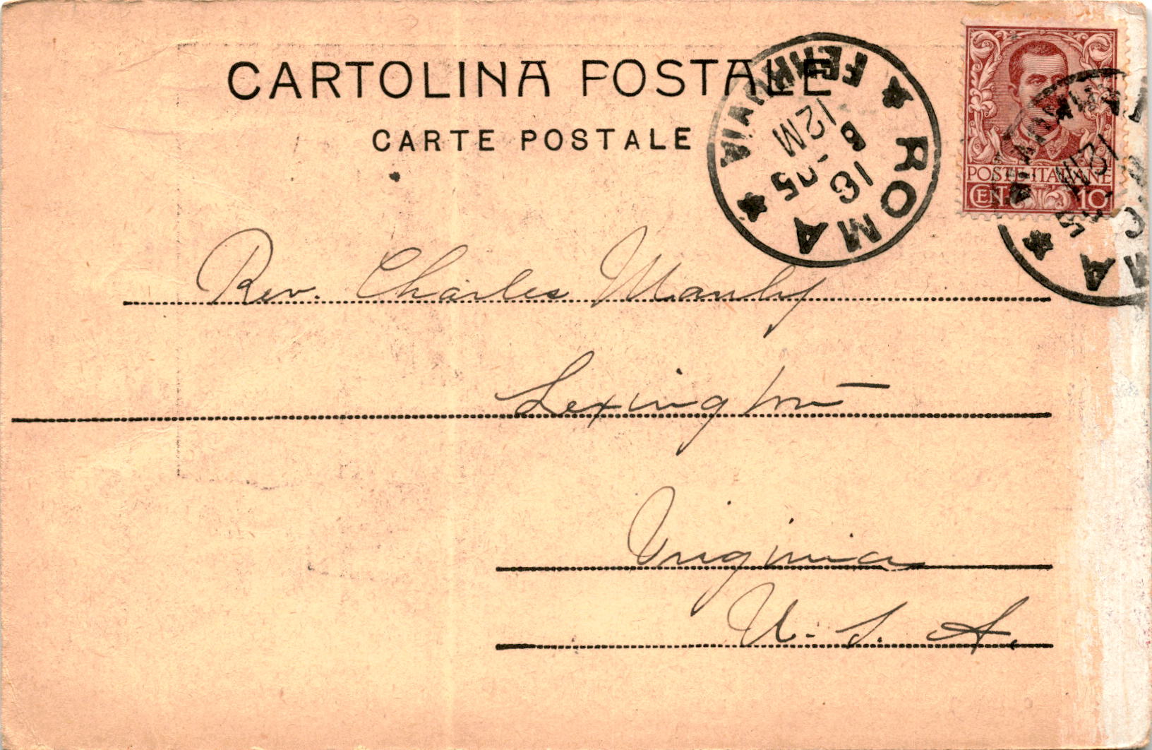 Back of Postcard