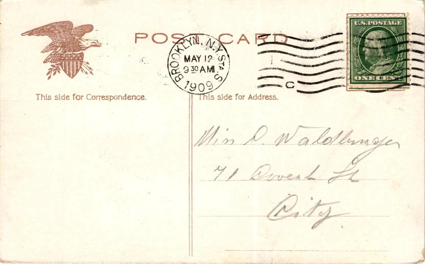 Back of Postcard