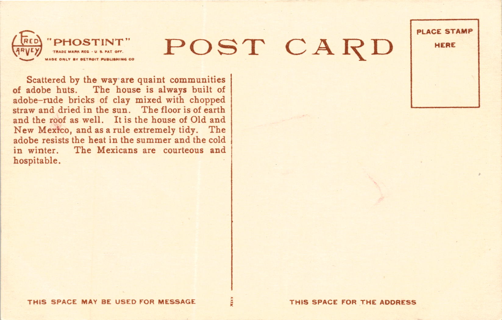 Back of Postcard