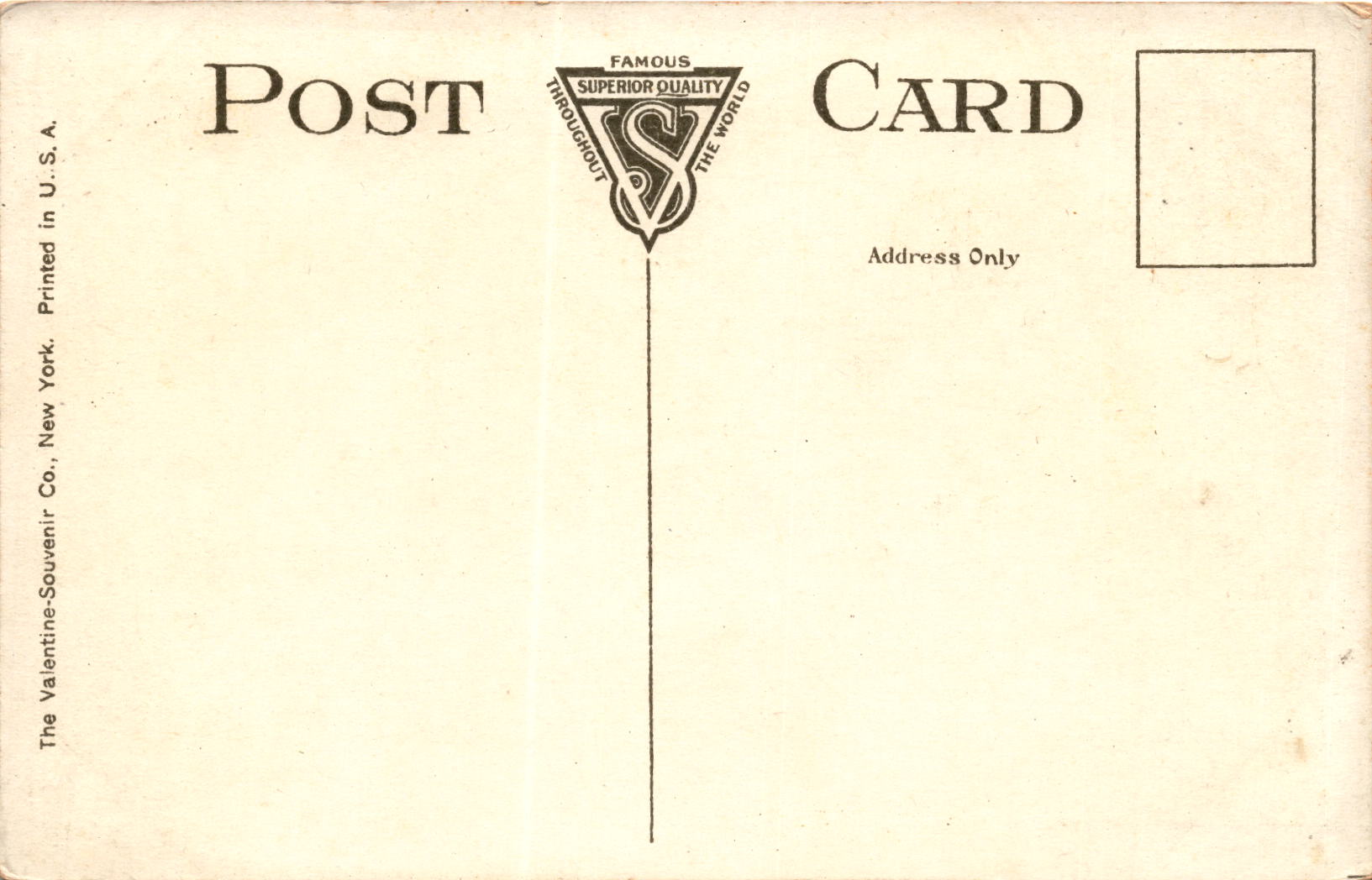 Back of Postcard