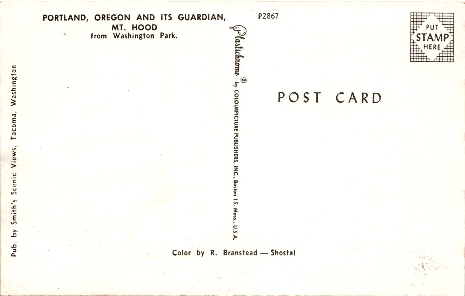 Back of Postcard