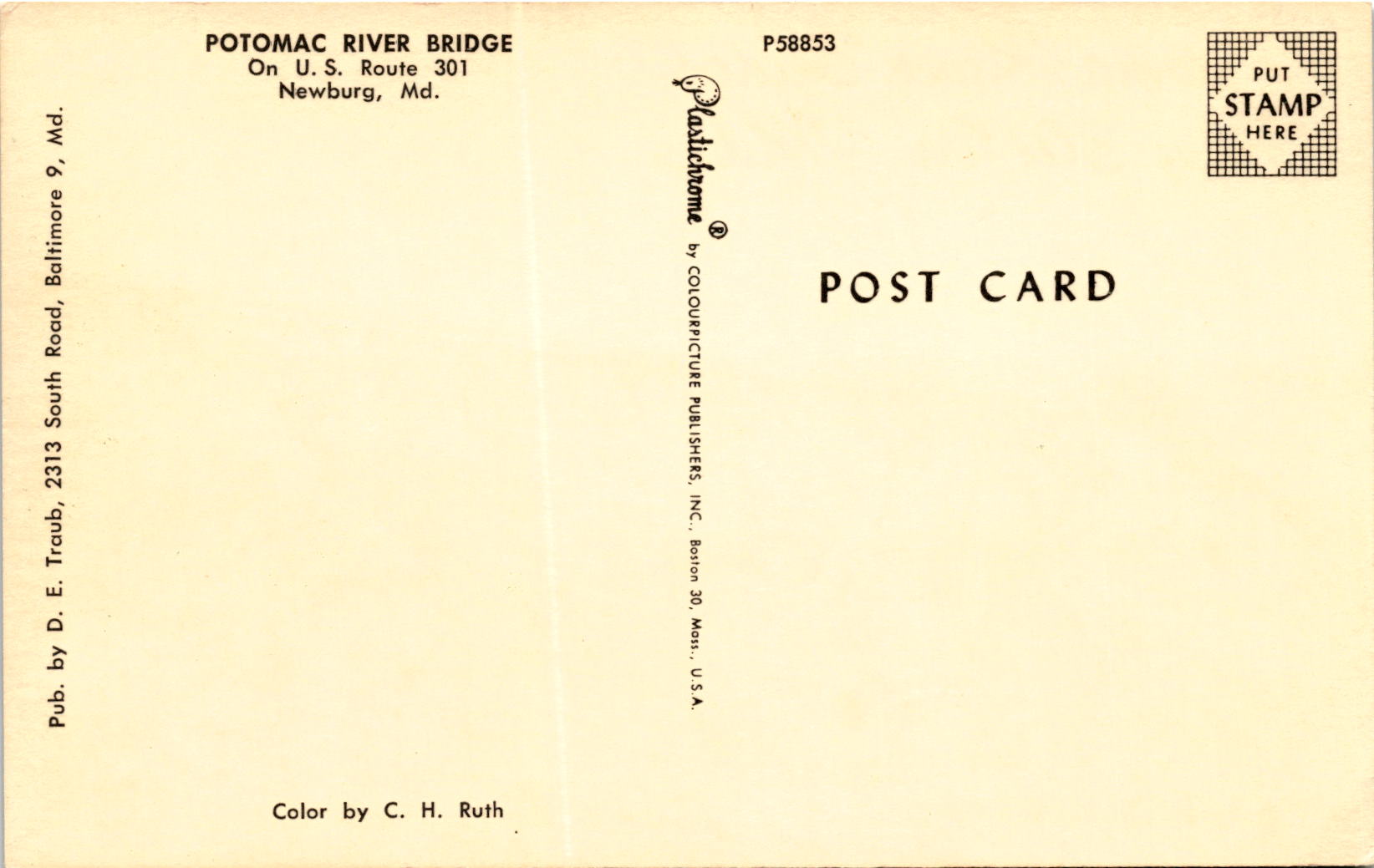 Back of Postcard