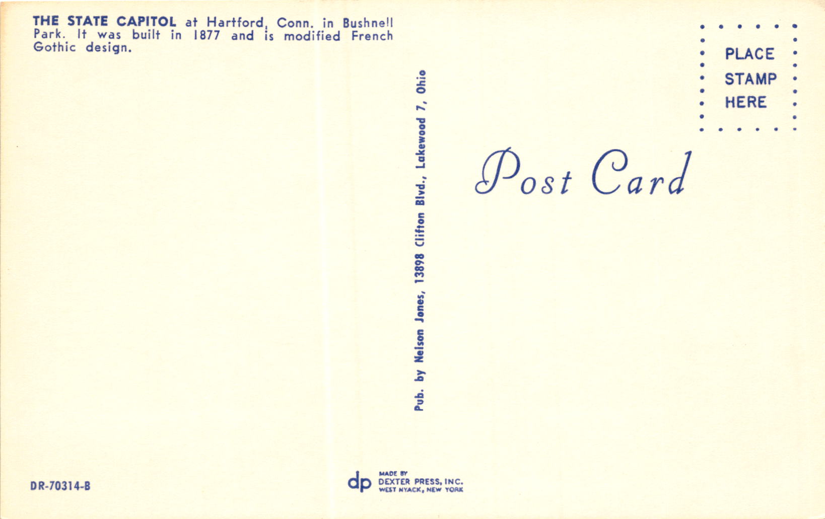 Back of Postcard