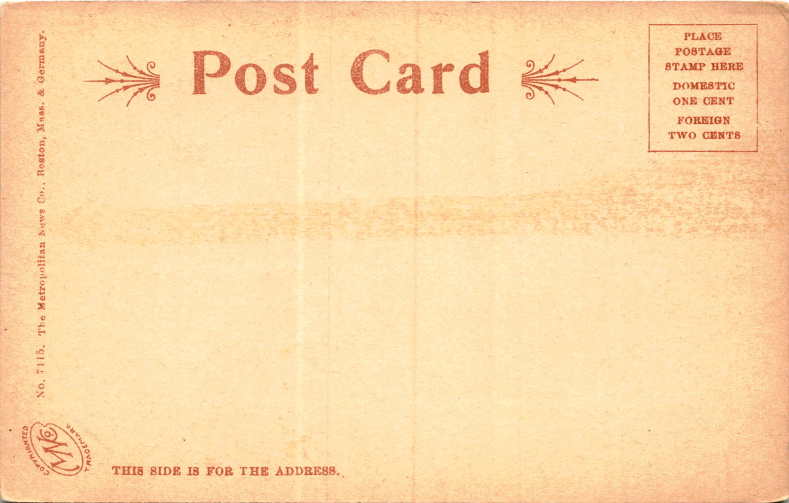 Back of Postcard