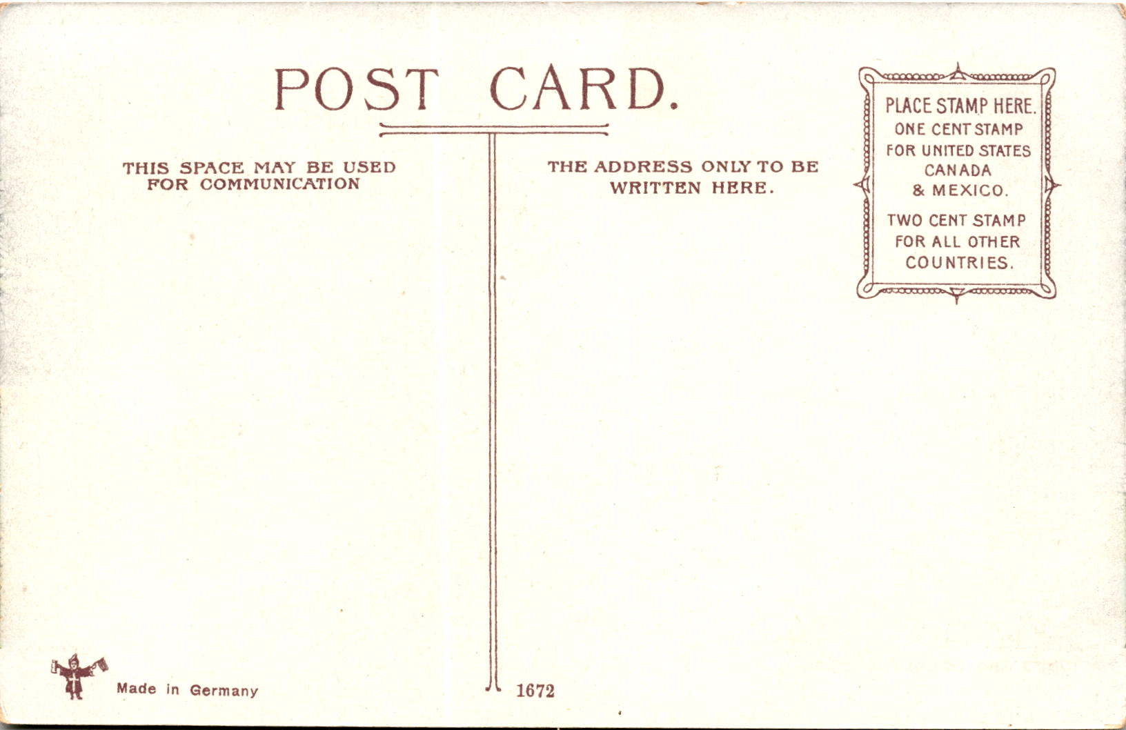 Back of Postcard