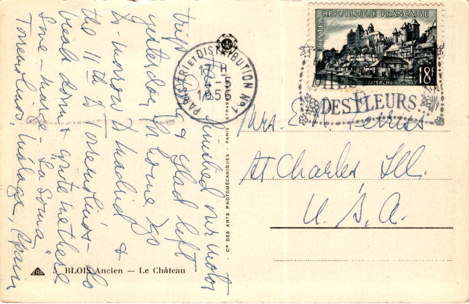 Back of Postcard