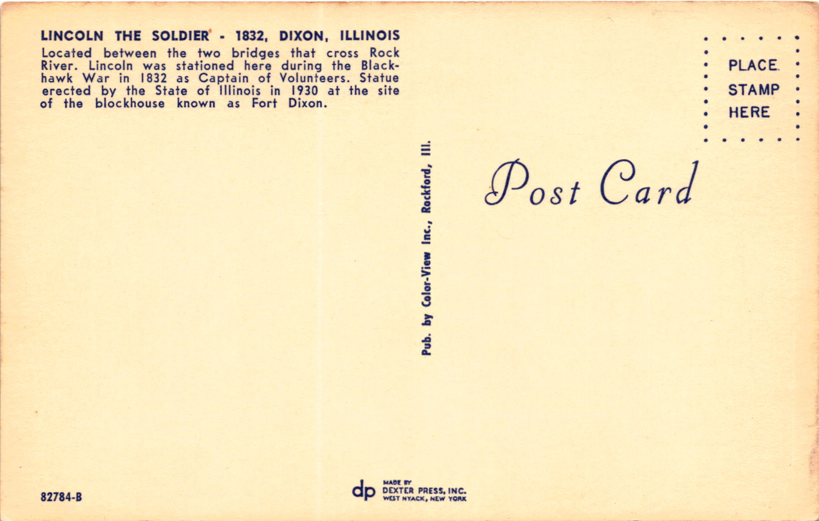 Back of Postcard